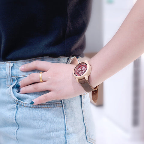 Women Elegant Bamboo Wristwatch