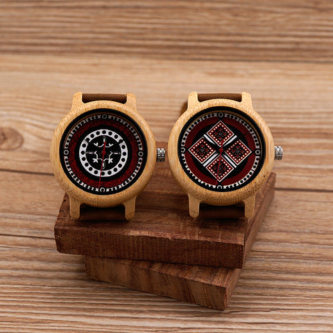 Women Elegant Bamboo Wristwatch