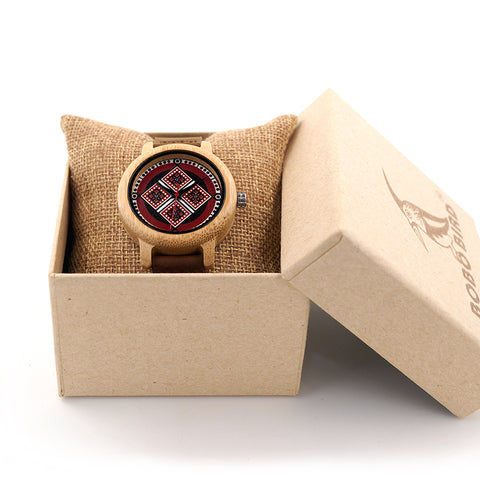 Women Elegant Bamboo Wristwatch