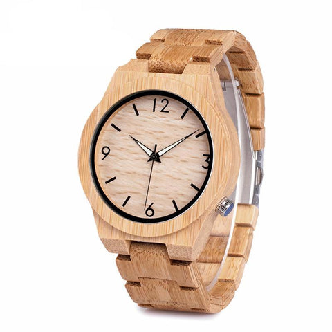 Bamboo Quartz Wristwatch