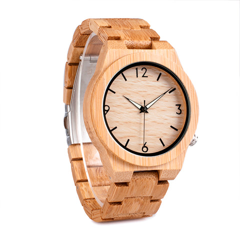 Bamboo Quartz Wristwatch