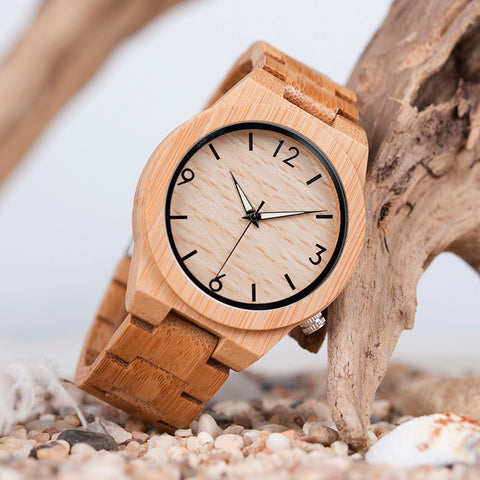 Bamboo Quartz Wristwatch