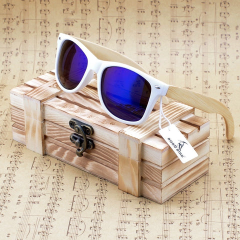 Coating Frame Bamboo Sunglasses