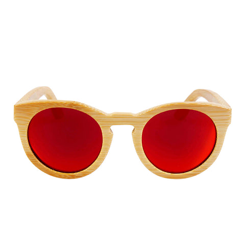 Round Designed Bamboo Sunglasses