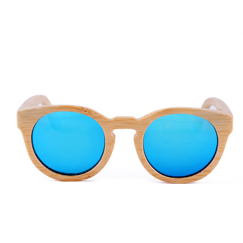 Round Designed Bamboo Sunglasses