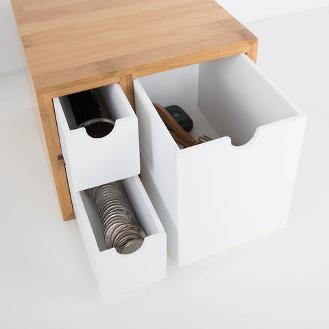 Creative Bamboo Office Desk Organizer