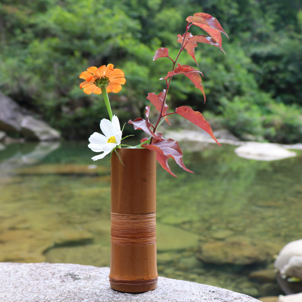Japanese Bamboo Flower Vase