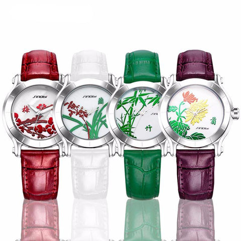 Green Bamboo Women Wristwatch
