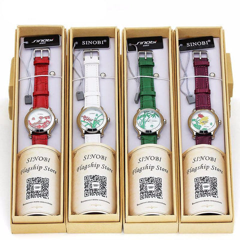 Green Bamboo Women Wristwatch