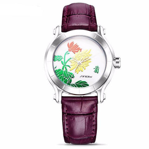 Green Bamboo Women Wristwatch
